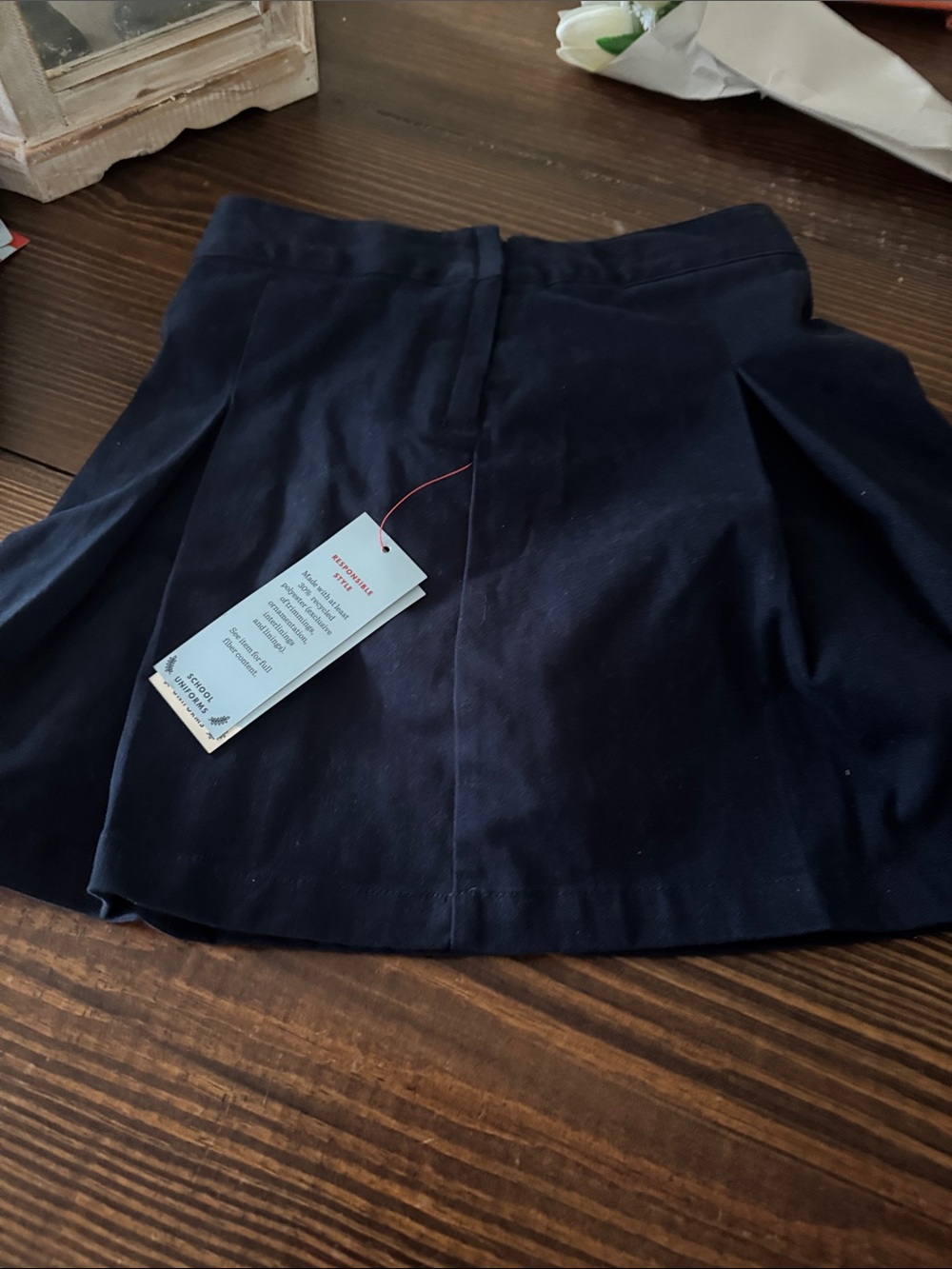 Cat and Jack Classic four pieces Navy Polo navy and khaki chinos navy skirt 6 🌸 - Picture 6 of 7